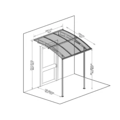 Palram - Canopia Canopy Vega 2000 Grey Clear -Garden Furniture Store 12806781 1344833199733610