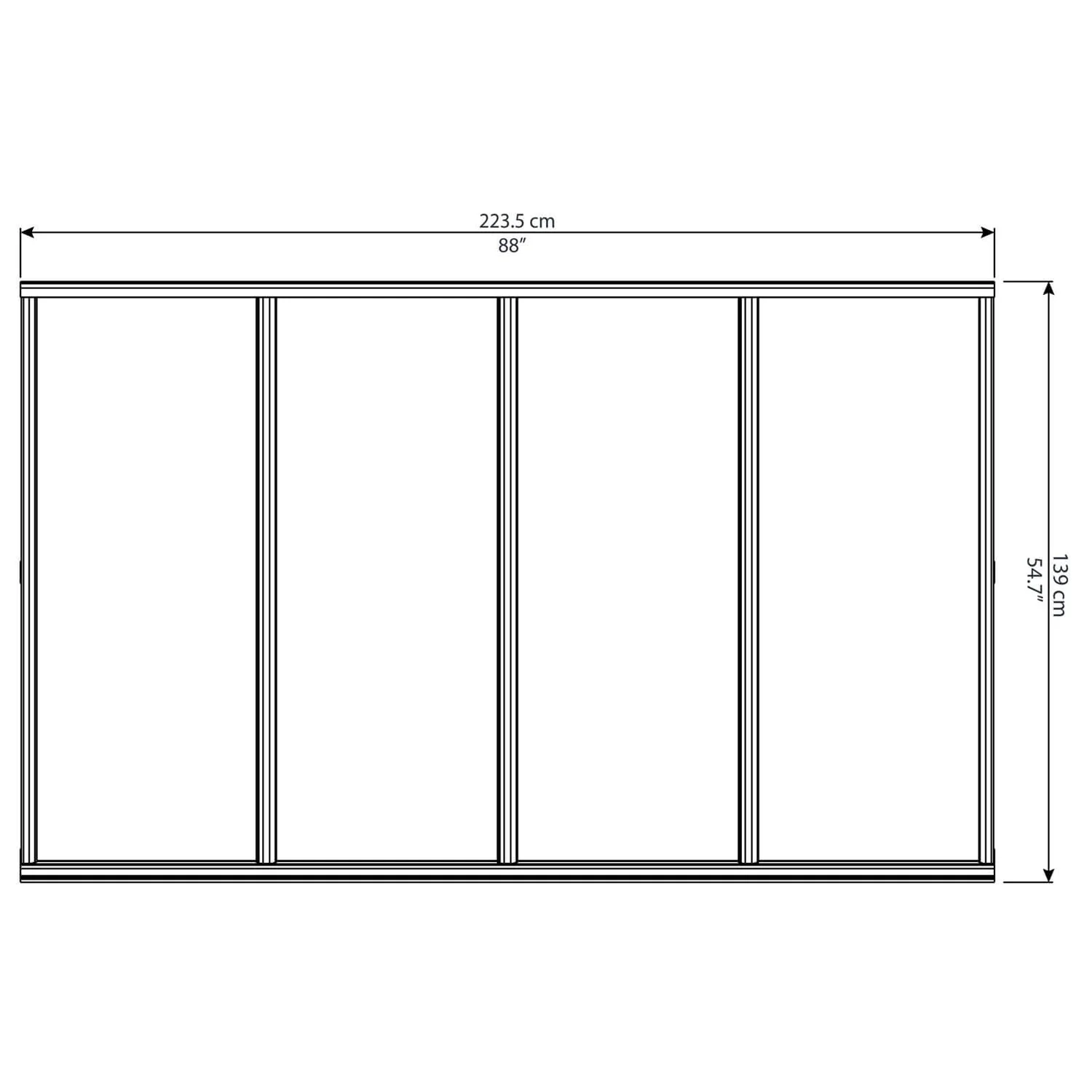 Palram - Canopia Canopy Bordeaux 2230 White Clear 7 Palram - Canopia Canopy Bordeaux 2230 White Clear - Image 5