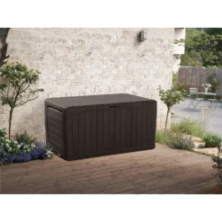 Keter Marvel Plus Outdoor Garden Storage Box 270L - Brown -Garden Furniture Store 12808515 1794900060806534