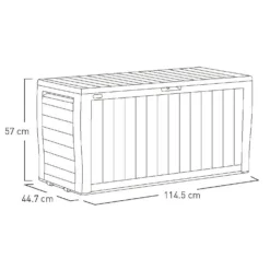 Keter Marvel Plus Outdoor Garden Storage Box 270L - Brown -Garden Furniture Store 12808515 2804900072272276