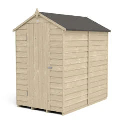 Forest Overlap 6 X 4ft Pressure Treated Apex Shed - No Window