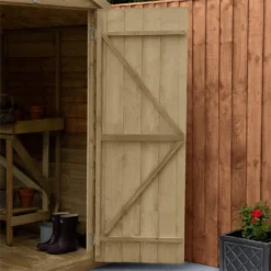 Forest Overlap 6 X 4ft Pressure Treated Apex Shed - No Window -Garden Furniture Store 12810887 9874833194714259