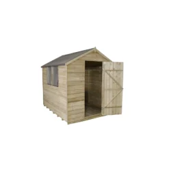 8x6ft Forest Natural Timber Overlap Apex Pressure Treated Wooden Shed -Garden Furniture Store 12810904 1874845600209130