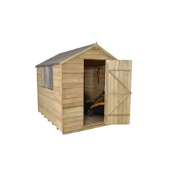8x6ft Forest Natural Timber Overlap Apex Pressure Treated Wooden Shed -Garden Furniture Store 12810904 6154845600241902