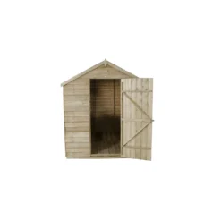 8x6ft Forest Natural Timber Overlap Apex Pressure Treated Wooden Shed -Garden Furniture Store 12810904 6314845600274914