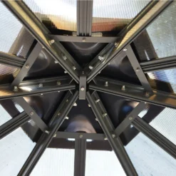 Palram - Canopia Monaco Hexagonal Garden Gazebo Grey -Garden Furniture Store 12810973 1244924173025941