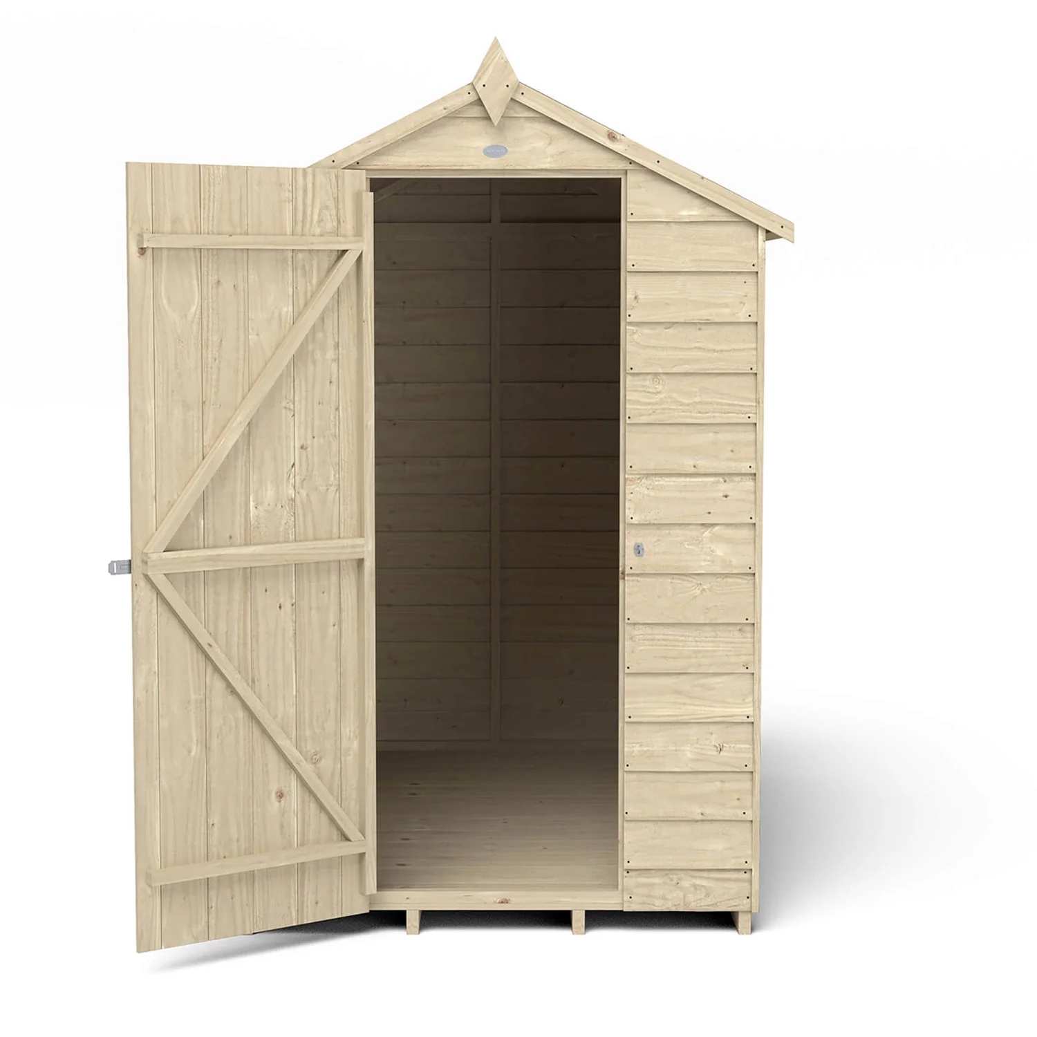 Forest 6 X 4ft Overlap Pressure Treated Apex Shed - No Window Incl. Installation 5 Forest 6 X 4ft Overlap Pressure Treated Apex Shed - No Window Incl. Installation - Image 3