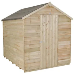 8x6ft Forest Wooden Overlap Pressure Treated Apex Shed -incl. Installation -Garden Furniture Store 12814915 1254845696347556