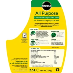 Miracle-Gro All Purpose Concentrated Liquid Plant Food - 2.5L -Garden Furniture Store 12815508 1954833196308444