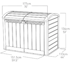 Keter Store It Out Ultra Outdoor Garden Storage Shed - Beige & Brown - 2000L -Garden Furniture Store 12815621 9184833203934891