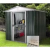 Yardmaster 6x8ft Hercules Deluxe Apex Metal Shed With Floor Frame -Garden Furniture Store 12817650 6594924202470242