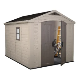 Keter Factor 8 X 11ft Outdoor Garden Apex Storage Shed - Beige/Brown 14 Keter Factor 8 X 11ft Outdoor Garden Apex Storage Shed - Beige/Brown -Garden Furniture Store 12817718 1354895623422864