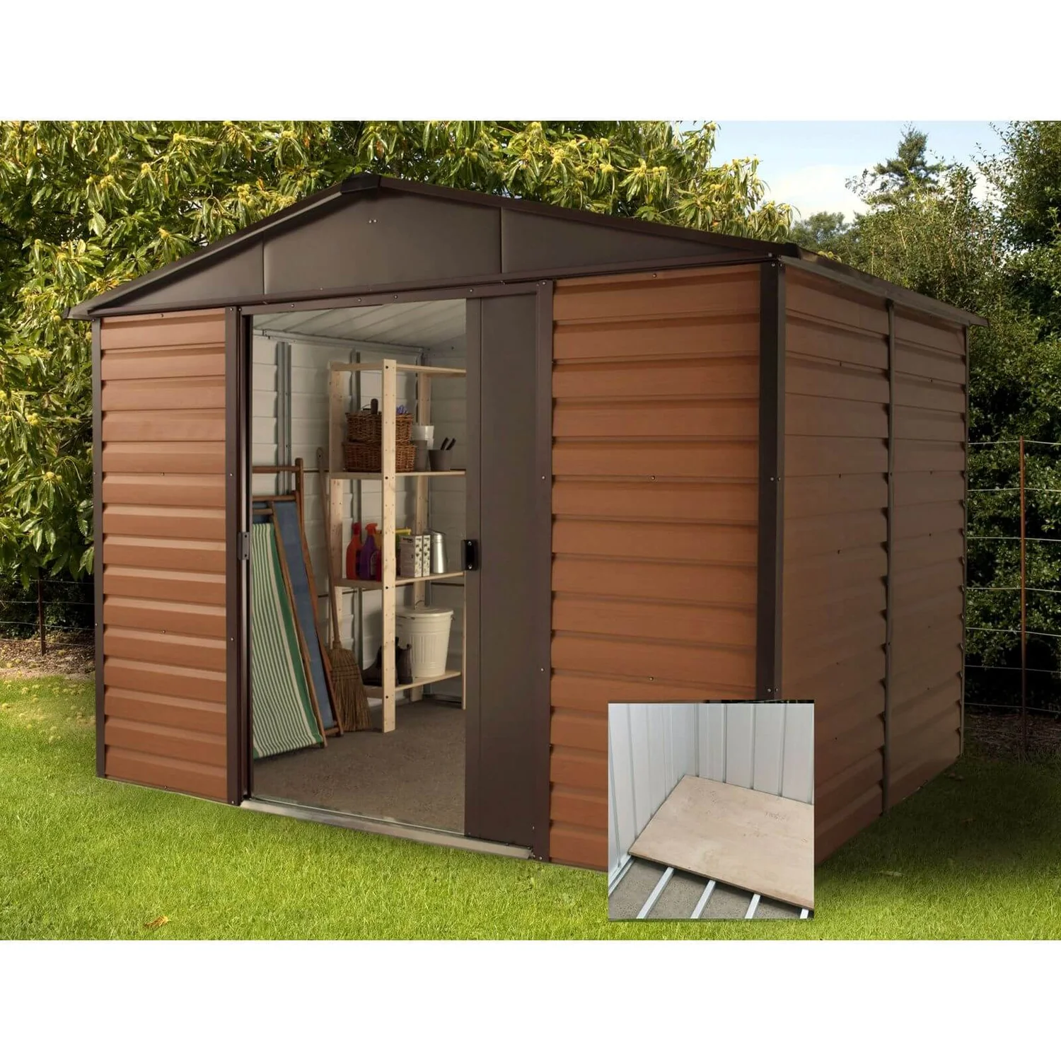 Yardmaster 10x12ft Woodgrain Shed & Floor Frame 3 Yardmaster 10x12ft Woodgrain Shed & Floor Frame
