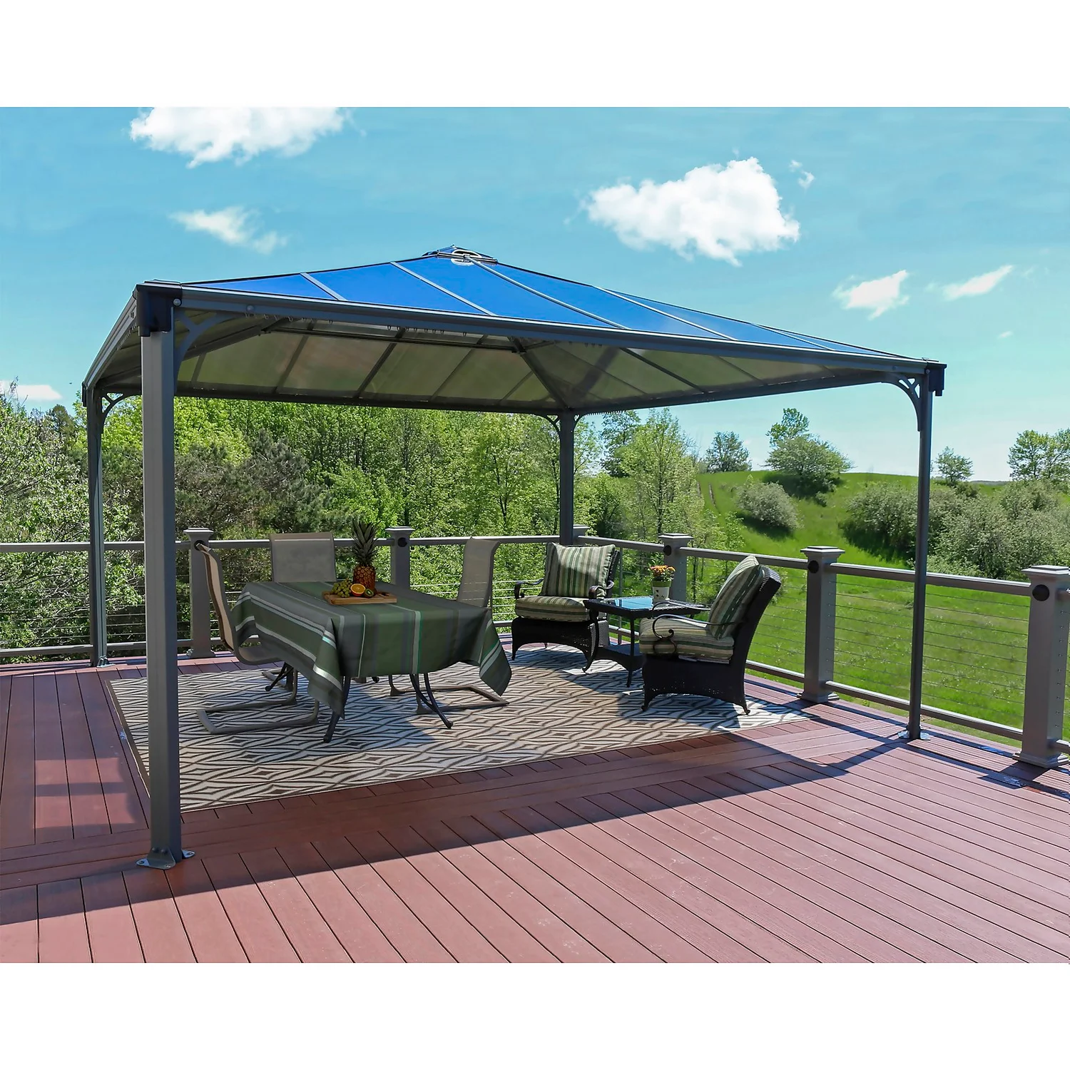 Palram - Canopia Palermo 4300 Garden Gazebo Grey 3 Palram - Canopia Palermo 4300 Garden Gazebo Grey