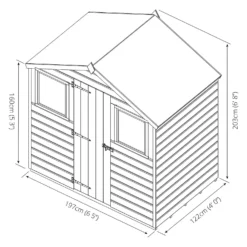 Mercia 4 X 6ft Shiplap Apex Wooden Shed -Garden Furniture Store 12819925 1374949332351677