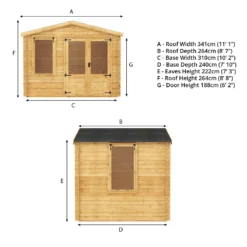Mercia 2.6m X 3.3m Sherwood 19mm Log Cabin -Garden Furniture Store 12820080 9385023718541819