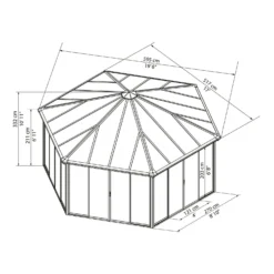 Palram - Canopia Garda Garden Conservatory Grey Bronze -Garden Furniture Store 12821929 6454833172872189