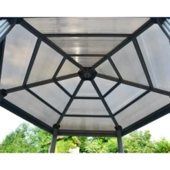 Palram - Canopia Roma Hexagonal Garden Gazebo Grey 11 Palram - Canopia Roma Hexagonal Garden Gazebo Grey -Garden Furniture Store 12821930 6544833174932253