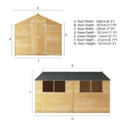 Mercia 12 X 8ft Overlap Apex Shed - Incl. Installation -Garden Furniture Store 12822312 7615036363794815