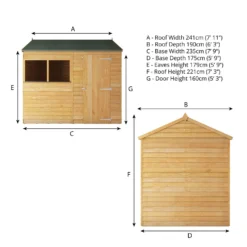 Mercia 8 X 6ft Overlap Reverse Apex Shed -Garden Furniture Store 12822435 1125033256533850