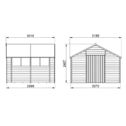 Forest 10 X 10ft Overlap Pressure Treated Double Door Apex Shed -Garden Furniture Store 12823848 1554833219727413