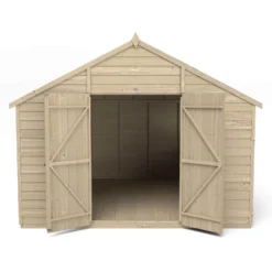 Forest 10 X 10ft Overlap Pressure Treated Double Door Apex Shed -Garden Furniture Store 12823848 7394833219765456