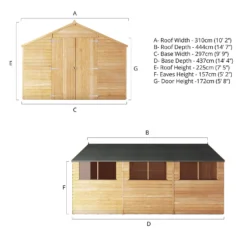Mercia 15 X 10ft Overlap Apex Shed - Incl. Installation -Garden Furniture Store 12825397 1035047801317831