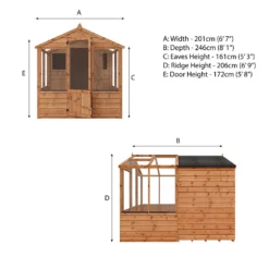 Mercia 8 X 6ft Traditional Apex Greenhouse Combi - Installation Included -Garden Furniture Store 12825708 1665028839871102