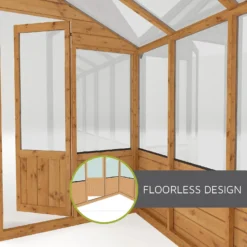 Mercia 8 X 6ft Traditional Apex Greenhouse Combi - Installation Included -Garden Furniture Store 12825708 1704976511299631