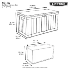 Lifetime Outdoor Plastic Garden Storage Box - 439 Litres -Garden Furniture Store 12826335 1974856525567256