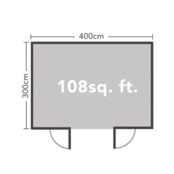 Forest Melbury 4.0m X 3.0m Log Cabin Single Glazed 24kg Polyester Felt, Plus Underlay -Garden Furniture Store 12832774 6244833196218663