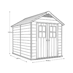 Keter Newton 7.5 X 9ft Outdoor Plastic Garden Storage Shed - Brown 14 Keter Newton 7.5 X 9ft Outdoor Plastic Garden Storage Shed - Brown -Garden Furniture Store 12833042 4104843484562846