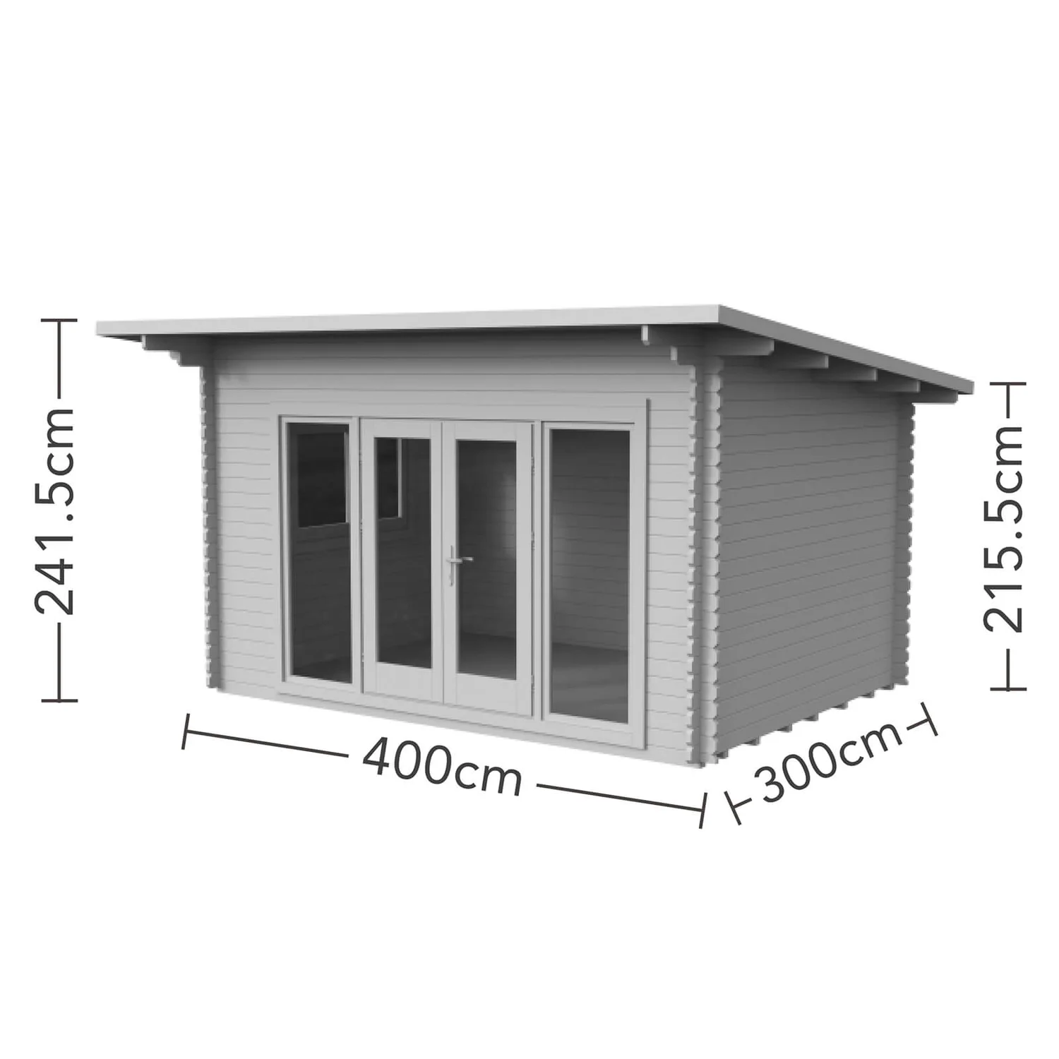 Forest Melbury 4.0m X 3.0m Log Cabin Double Glazed 24kg Polyester Felt, Plus Underlay - Installation Included 10 Forest Melbury 4.0m X 3.0m Log Cabin Double Glazed 24kg Polyester Felt, Plus Underlay - Installation Included - Image 8