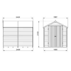 Forest 8 X 6ft Overlap Pressure Treated Apex Shed - Double Door No Windows 18 Forest 8 X 6ft Overlap Pressure Treated Apex Shed - Double Door No Windows -Garden Furniture Store 12833294 4814833197339820