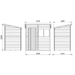 Forest 6 X 4ft Overlap Pressure Treated Pent Shed -incl. Installation -Garden Furniture Store 12833306 1064833202305090