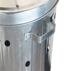 None Garden Galvanised Steel Incinerator / Fire Bin With Lid - 85L -Garden Furniture Store 12834094 7265030658432669