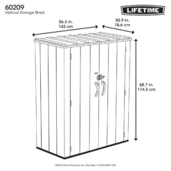 Lifetime 1500L Rough Cut Vertical Storage Cabinet -Garden Furniture Store 12836581 1694833208276995