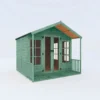 Country Living Tuxford 8 X 8ft Premium Traditional Summerhouse Painted + Installation - Aurora Green -Garden Furniture Store 12876022 1985040028197549
