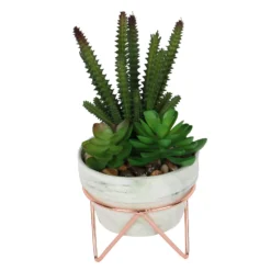 Artificial Succulent In Rose Gold Stand -Garden Furniture Store 12879282 1334858348118316