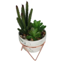 Artificial Succulent In Rose Gold Stand -Garden Furniture Store 12879282 2904858348138452