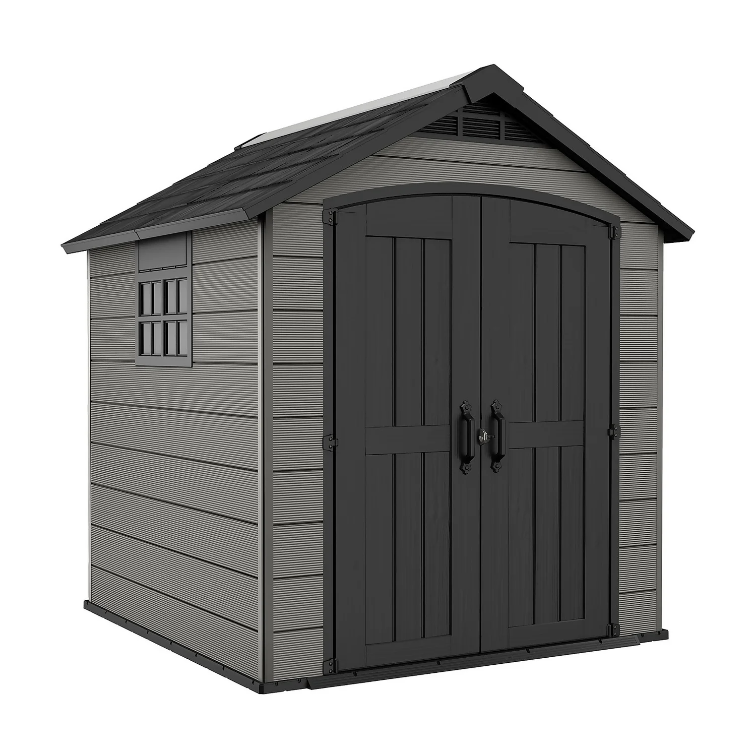 Keter Premier 7 X 7ft Outdoor Garden Apex Storage Shed - Grey 3 Keter Premier 7 X 7ft Outdoor Garden Apex Storage Shed - Grey