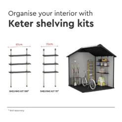 Keter Premier 7 X 7ft Outdoor Garden Apex Storage Shed - Grey 19 Keter Premier 7 X 7ft Outdoor Garden Apex Storage Shed - Grey -Garden Furniture Store 12882034 9065036180642424