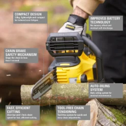 STANLEY FATMAX V20 18V Cordless 30Cm Chainsaw (Sfmccs630M1-Gb) -Garden Furniture Store 12882310 1165052745702899