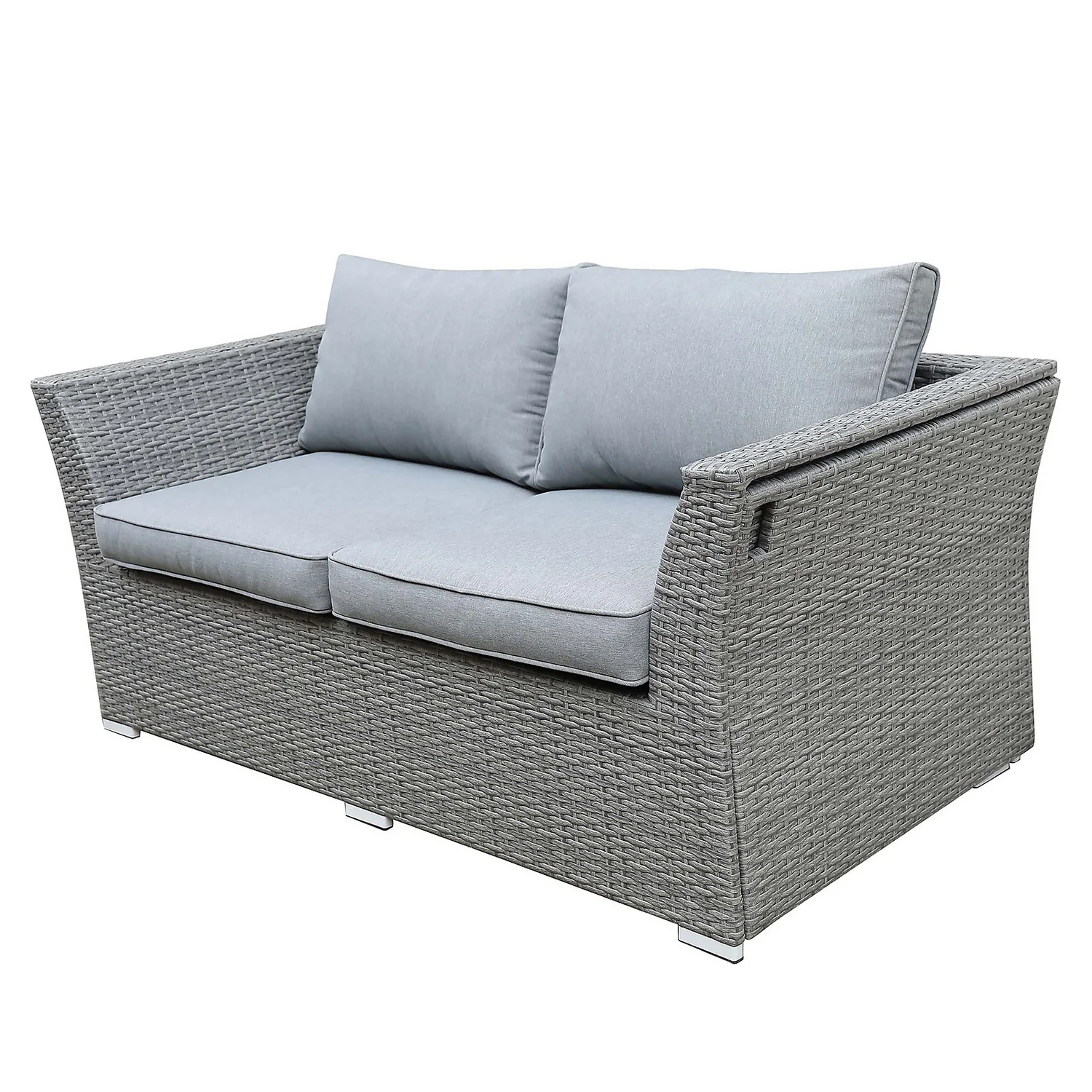 Bambrick 6 Seater Grey Rattan Garden Sofa Set 8 Bambrick 6 Seater Grey Rattan Garden Sofa Set - Image 6