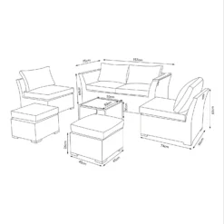 Bambrick 6 Seater Grey Rattan Garden Sofa Set 20 Bambrick 6 Seater Grey Rattan Garden Sofa Set -Garden Furniture Store 12882317 2044947969840510