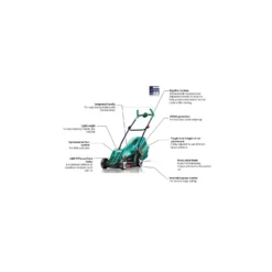 Bosch 1400W Rotak 37-14 Electric Lawn Mower - 37cm -Garden Furniture Store 12883599 1924843325901372