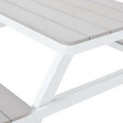 Picnic Bench - White & Grey -Garden Furniture Store 12885210 1514846186591569