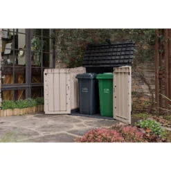 Keter Store It Out Midi Outdoor Garden Storage Shed 880L - Beige/Brown -Garden Furniture Store 12885761 1654898752549113