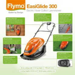 Flymo 1700W EasiGlide Electric Hover Lawn Mower - 30cm -Garden Furniture Store 12885897 1864846118755047