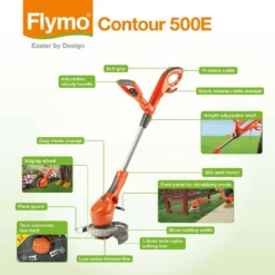 Flymo Contour Electric Grass Trimmer - 25cm -Garden Furniture Store 12885912 1174856528981016